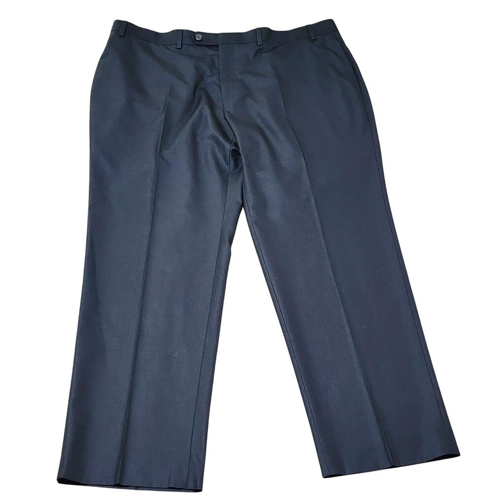 Ralph Lauren Dress Pants Mens 38x29 Gray Microfiber Pleated Classic Fit Silk